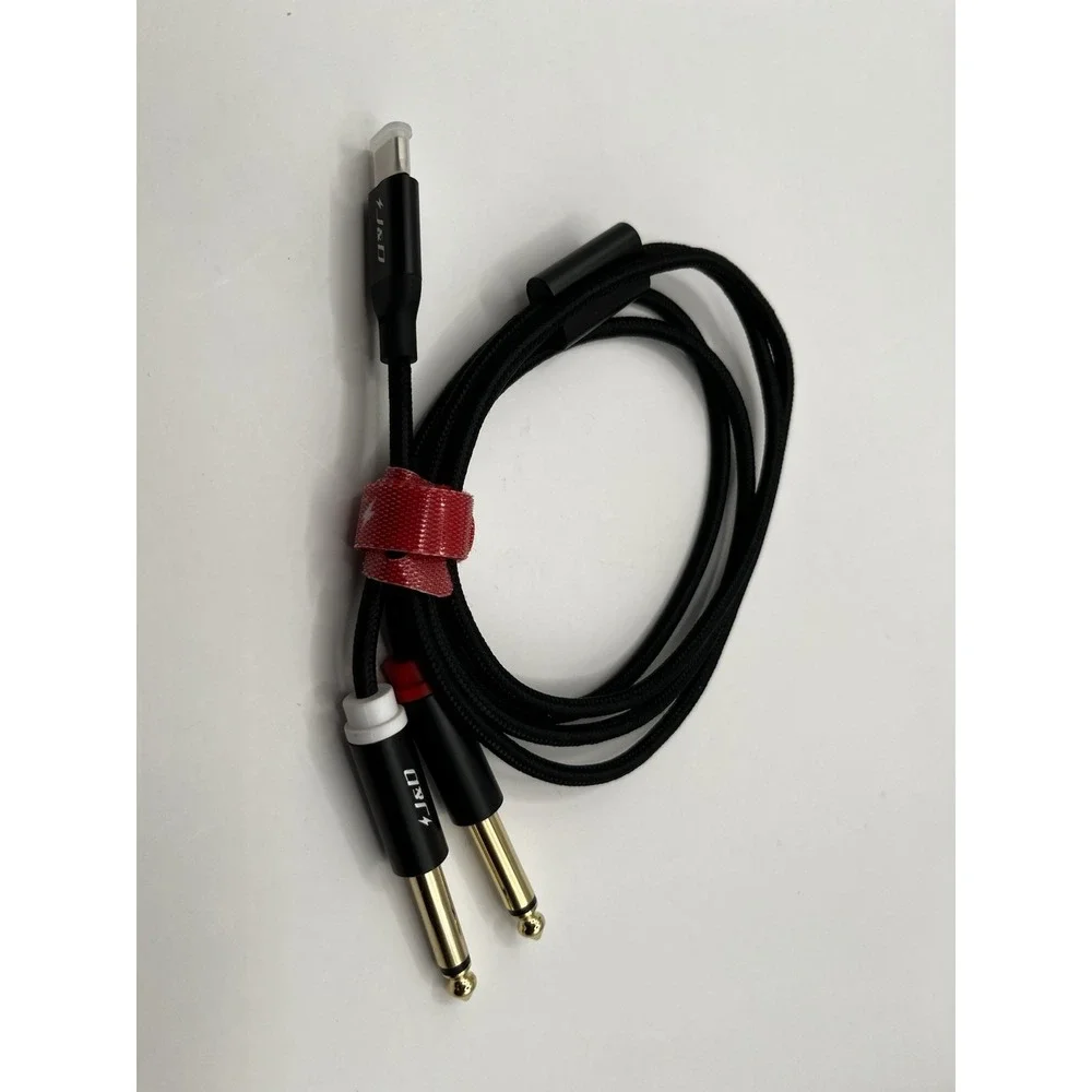 J&d USB C To Dual 6.35mm 1/4 Inch Stereo Splitter Y Cable Audio Cord‎ 3.3 Feet